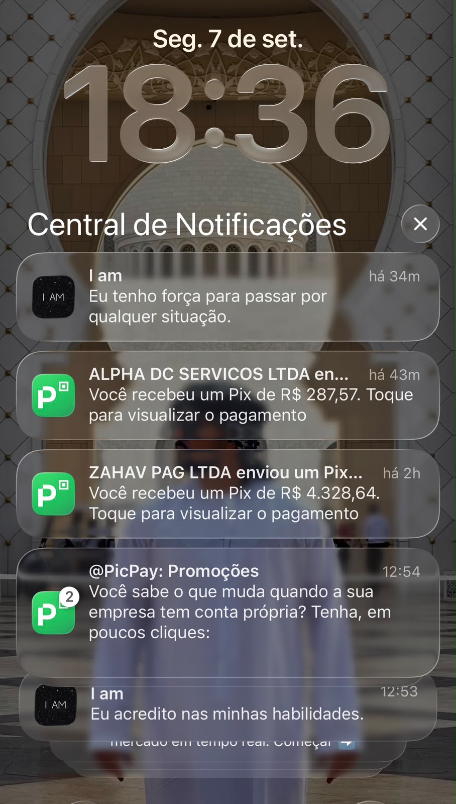 Histórico diário de vendas e ganhos
